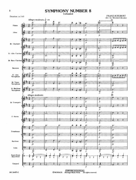 Symphony No. 8 (Unfinished Symphony) Full Score