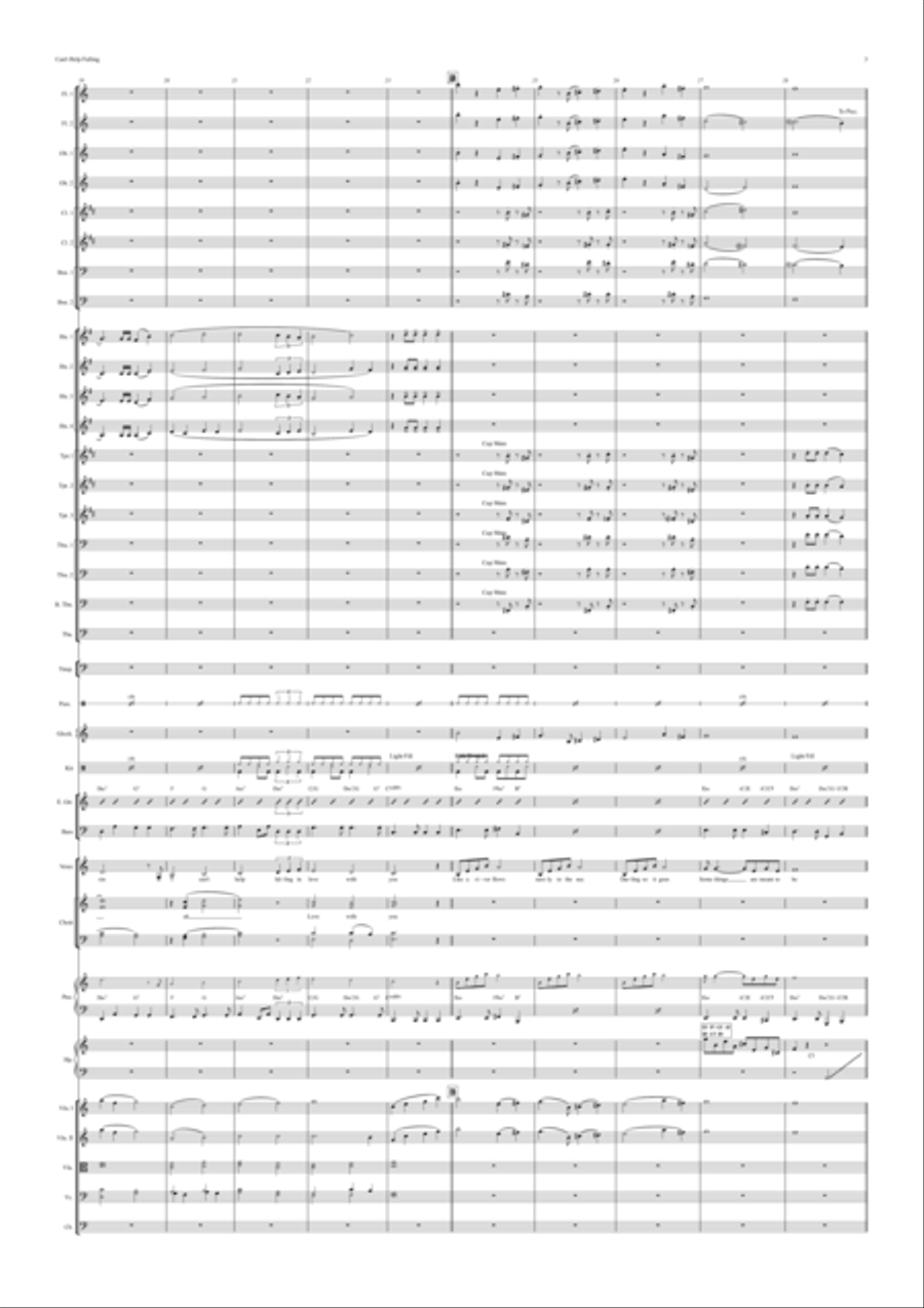 Can't Help Falling In Love Full Orchestra scores gallery preview page 3