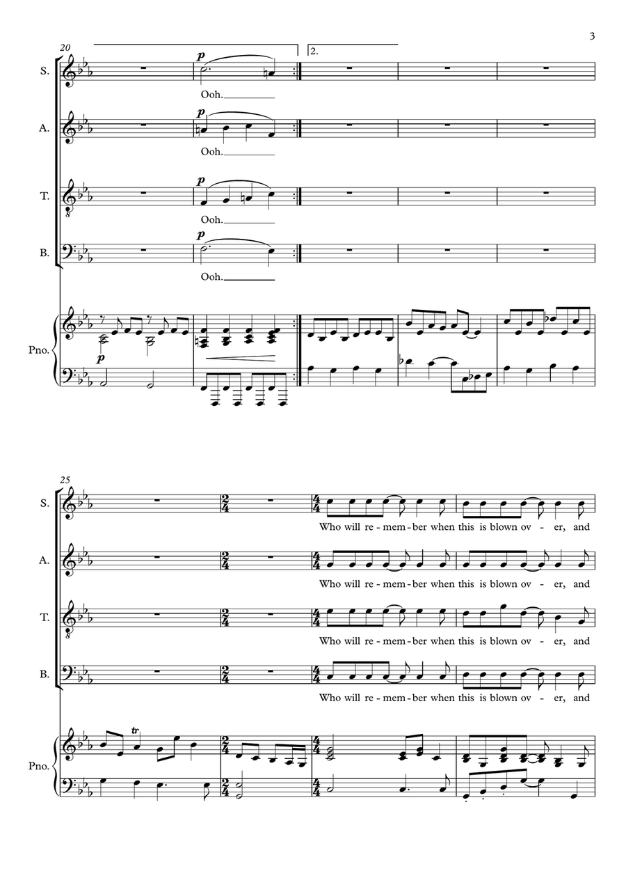 Love Of My Life 4-Part scores gallery preview page 3