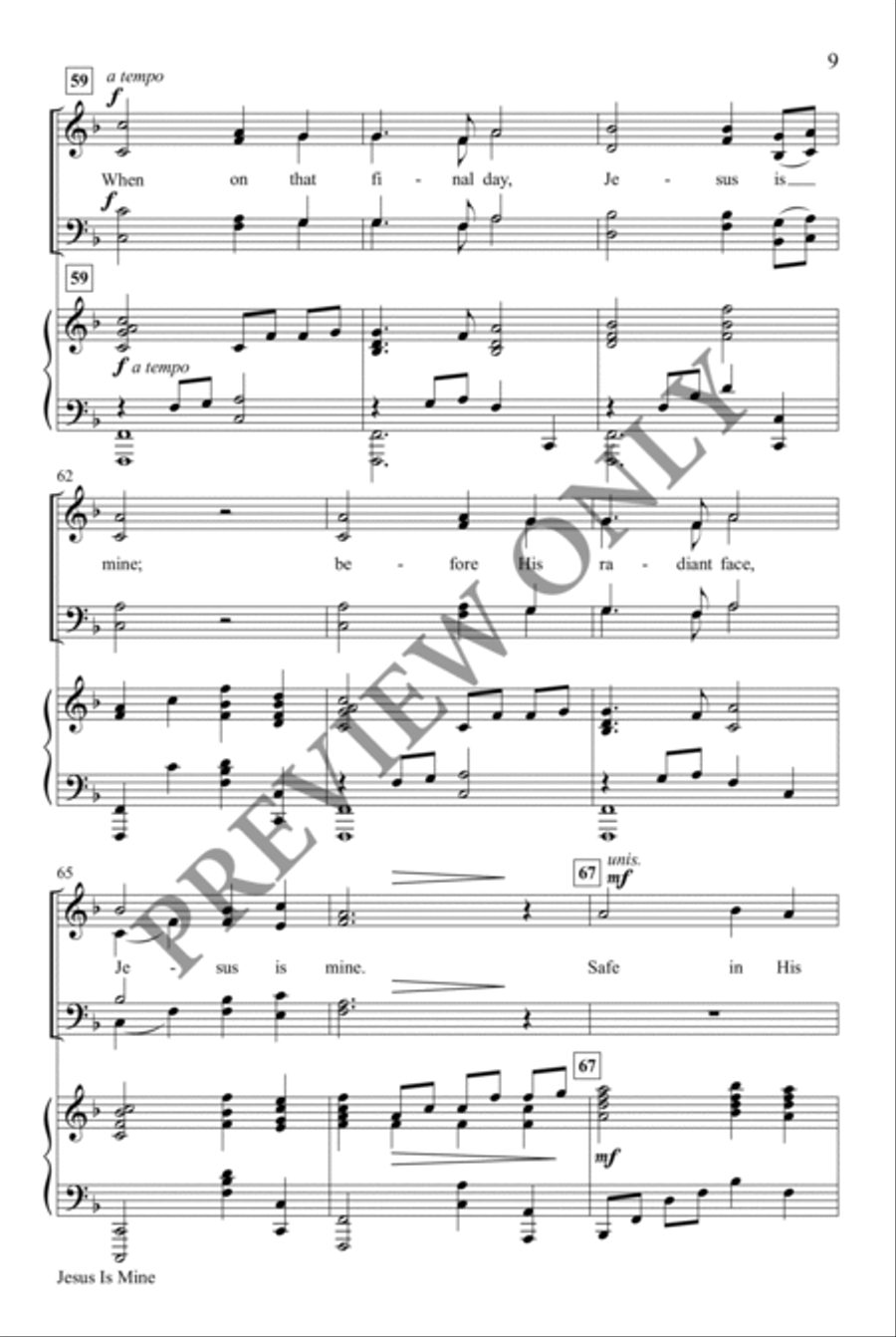 Jesus Is Mine 4-Part scores gallery preview page 8