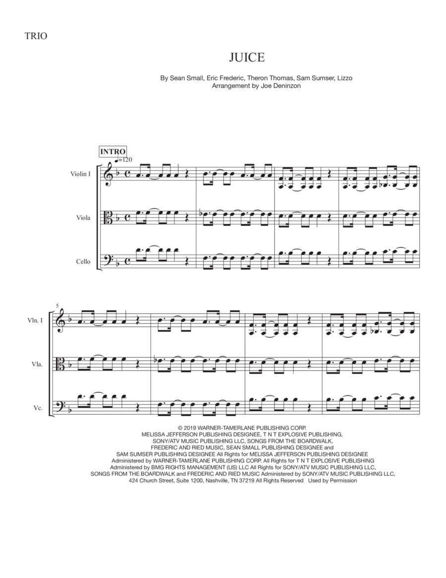 Juice String Trio scores gallery preview page 1