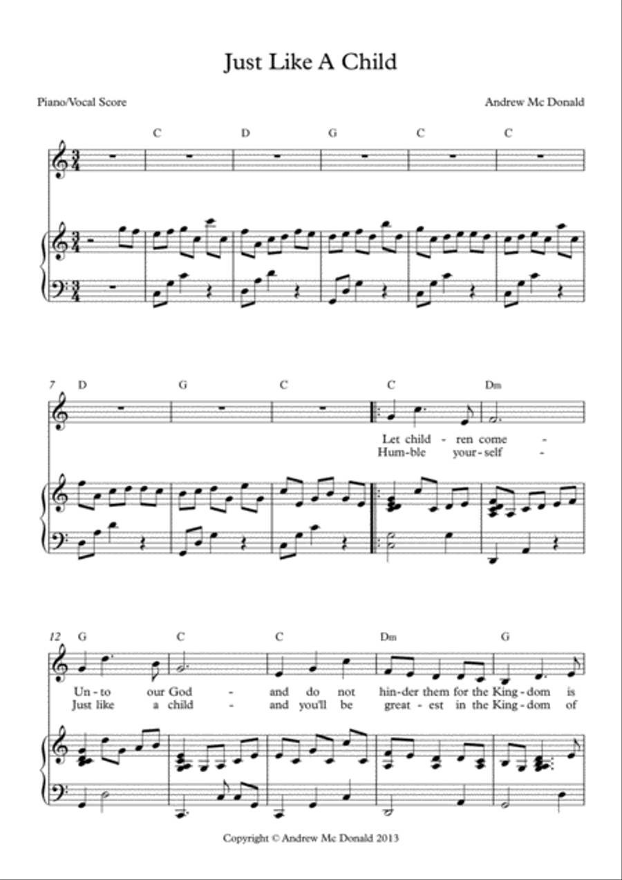 Just Like a Child Voice scores gallery preview page 2