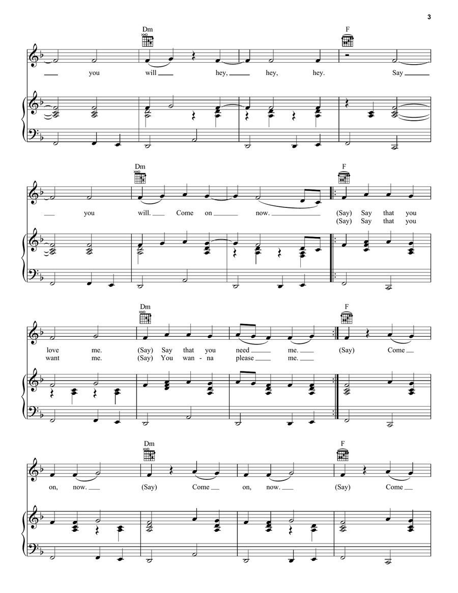 Shout Piano, Vocal, Guitar scores gallery preview page 3