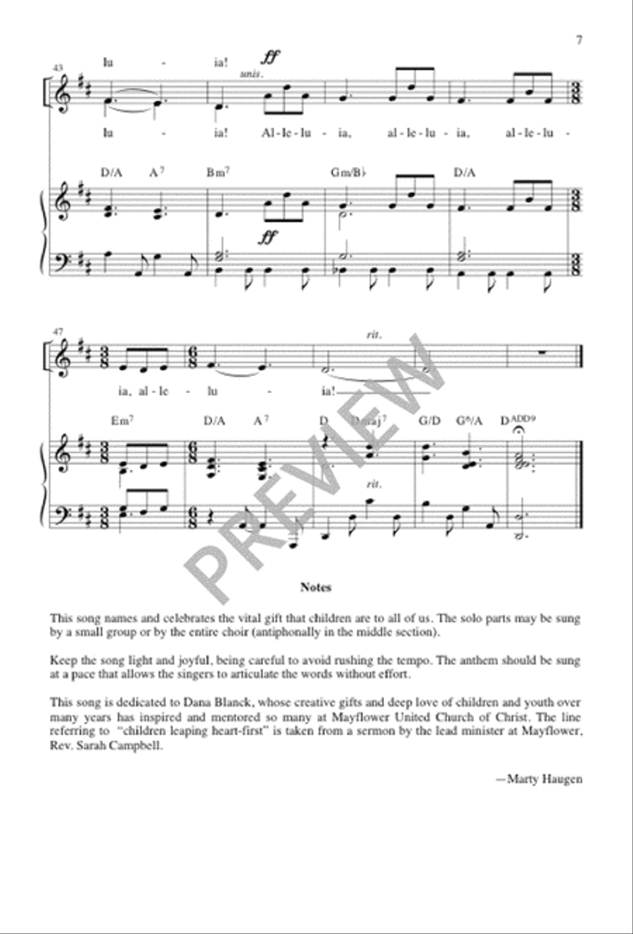 Sing with All the Children of Earth Unison Choir scores gallery preview page 8