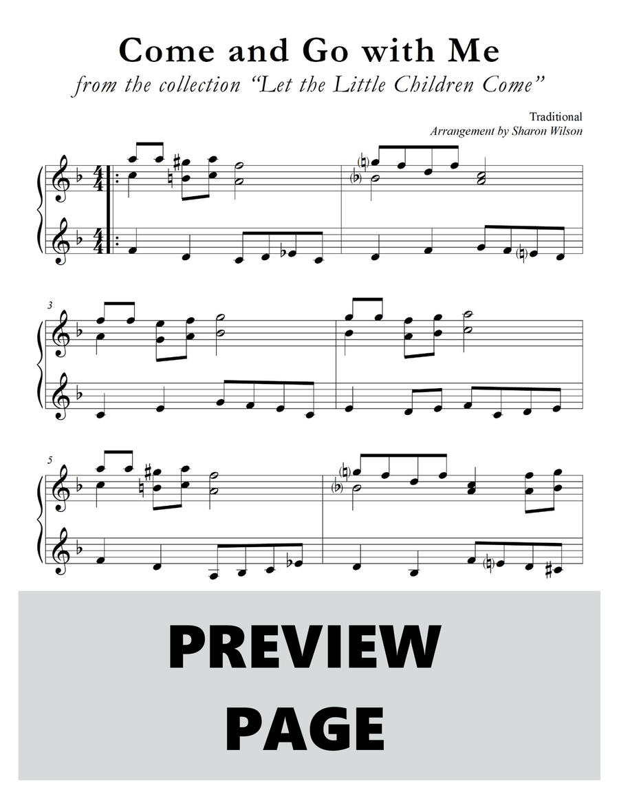 Let the Little Children Come (A Collection of LARGE PRINT, Two-page Arrangements for Solo Piano) Piano Solo scores gallery preview page 6