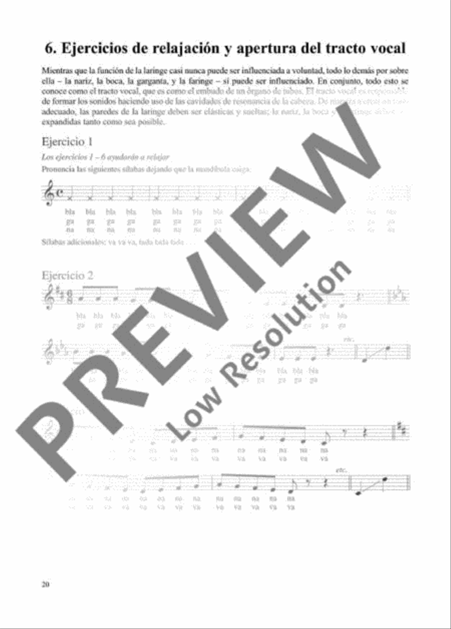 Vocal warm-ups Voice scores gallery preview page 19