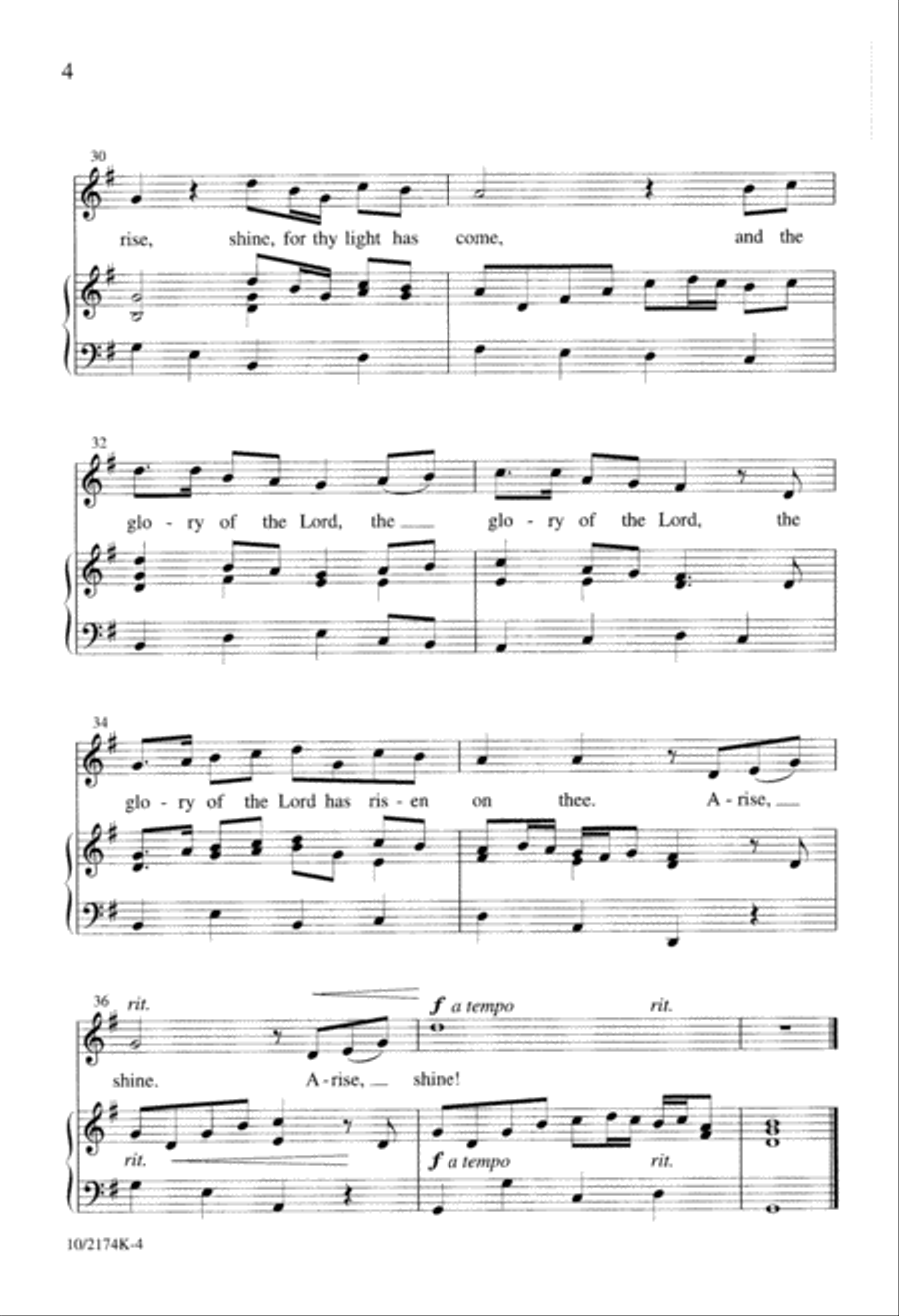 Arise, Shine! Unison Choir scores gallery preview page 4
