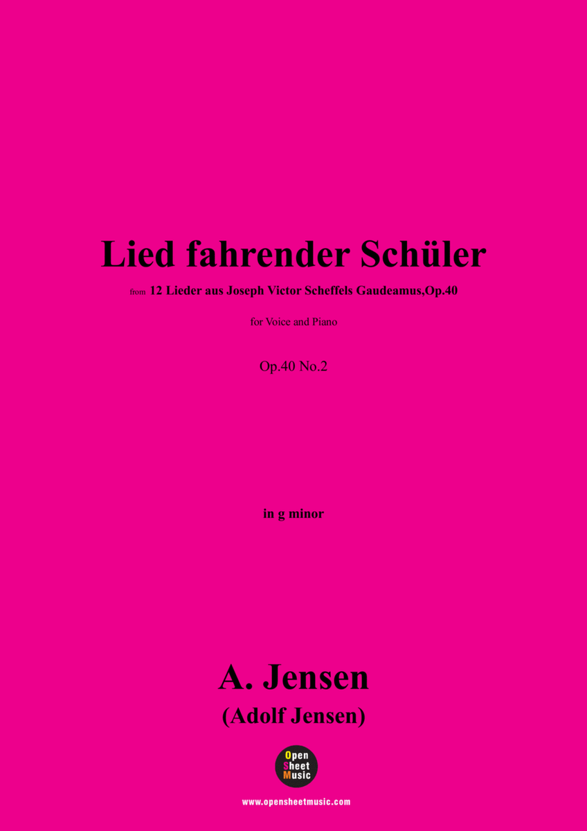 A. Jensen-Lied fahrender Schüler,in g minor,Op.40 No.2