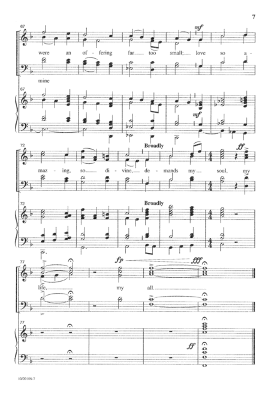 When I Survey the Wonderous Cross 4-Part scores gallery preview page 7