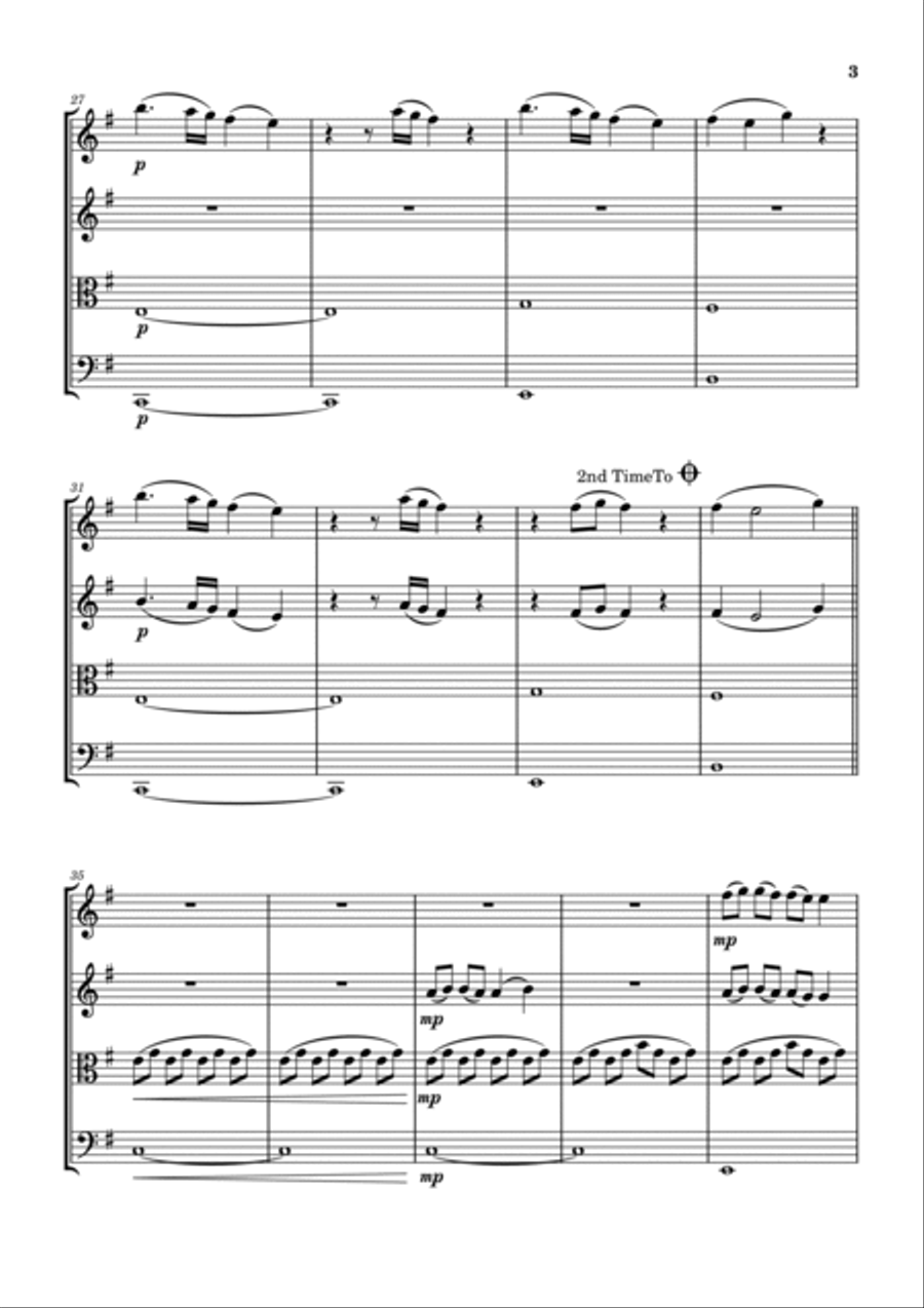 Lovely String Quartet scores gallery preview page 3