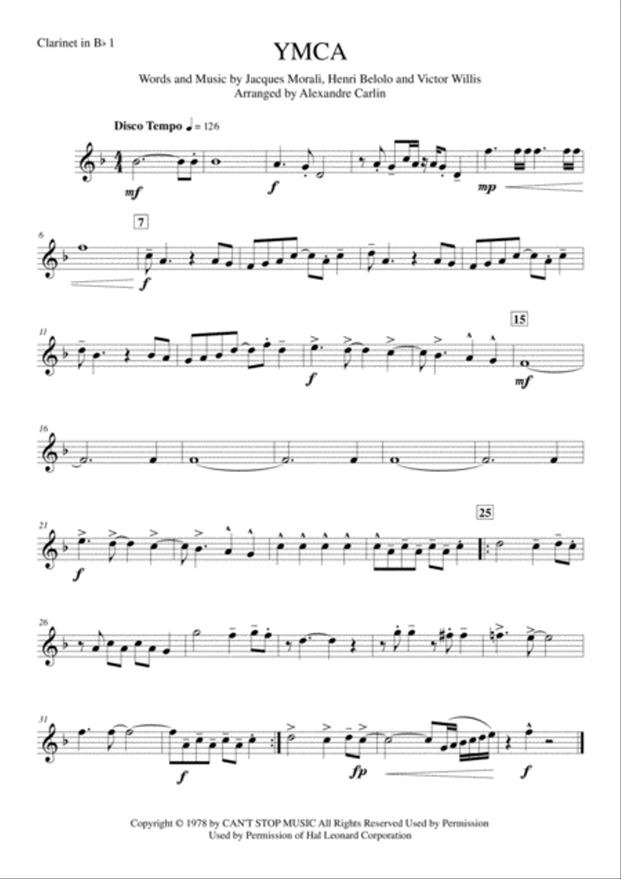 Y.M.C.A. Clarinet Quintet scores gallery preview page 6