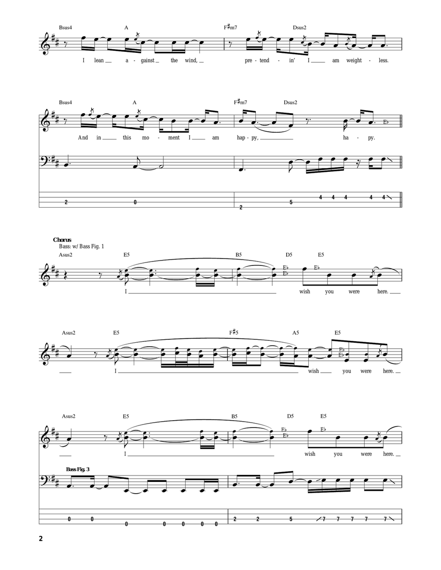 Wish You Were Here Acoustic Guitar scores gallery preview page 2