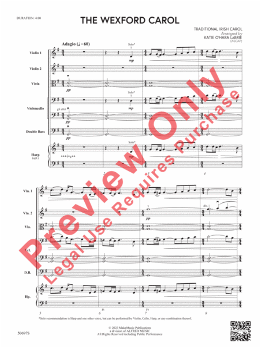 The Wexford Carol String Orchestra scores gallery preview page 4