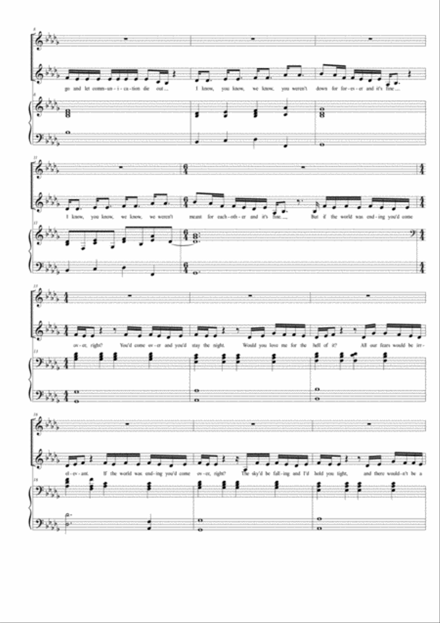 If The World Was Ending Voice scores gallery preview page 2