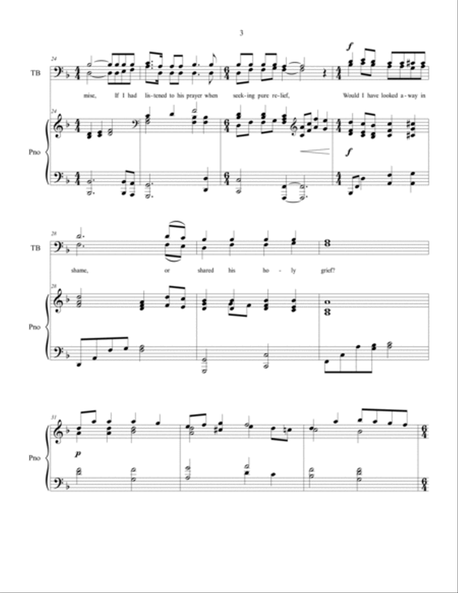 If I Had Knelt at Calvary, SATB Choir, sacred 4-Part scores gallery preview page 4