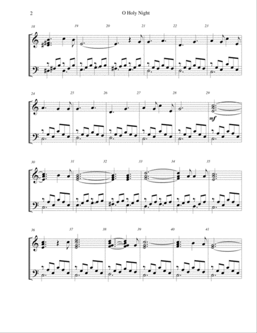 O Holy Night - for 3-octave handbell choir 3-Octaves scores gallery preview page 2