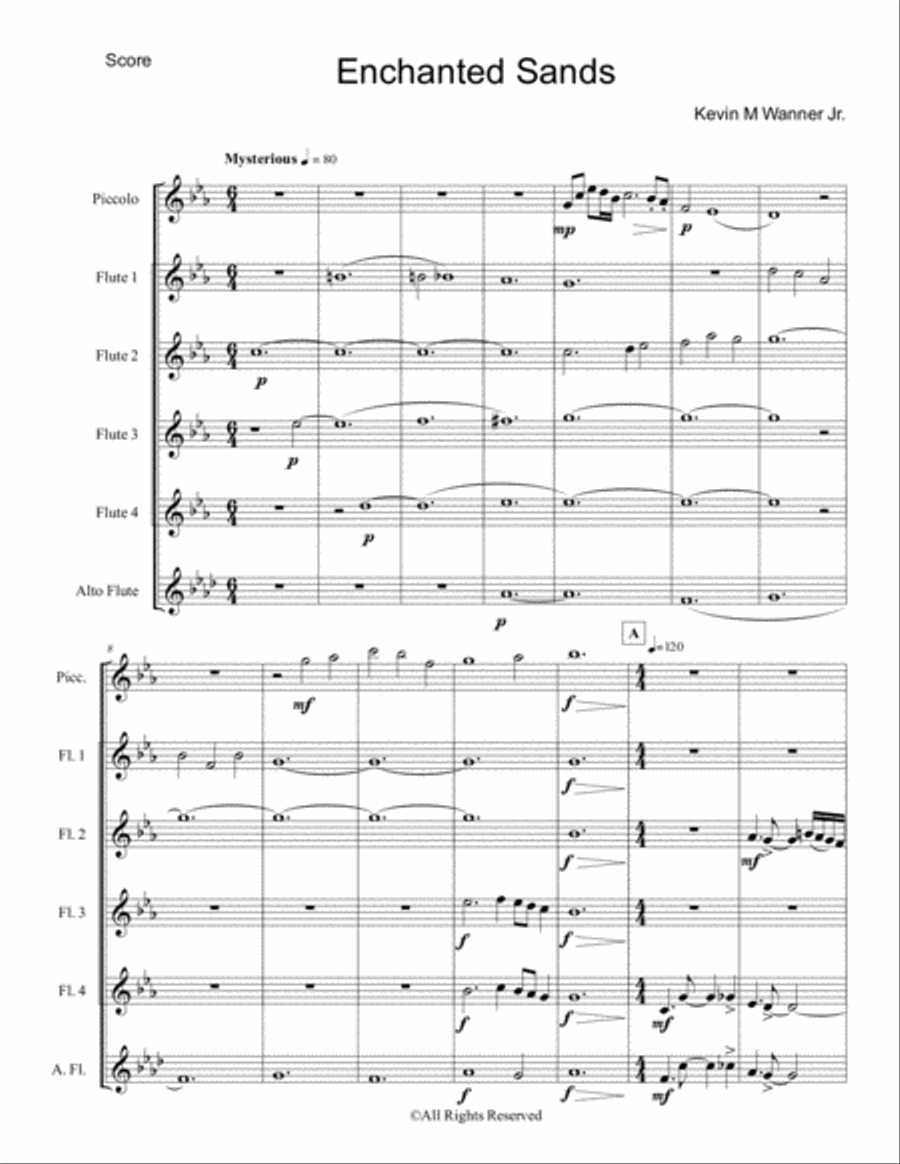 Encanted Sands Woodwind Ensemble scores gallery preview page 1