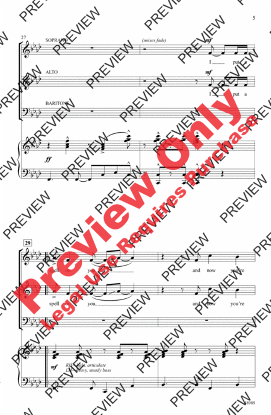 I Put a Spell on You 3-Part scores gallery preview page 5
