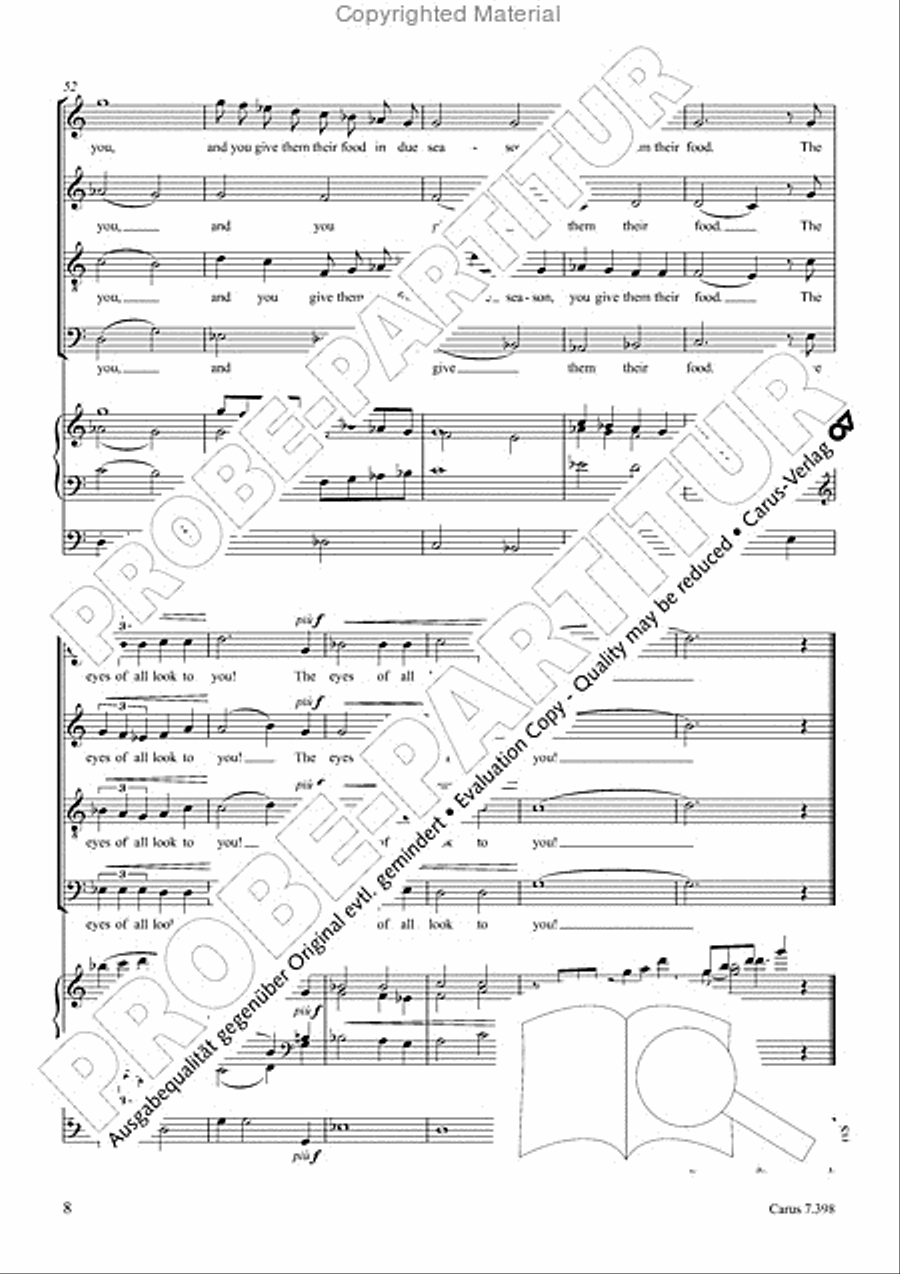 The eyes of all look to you 4-Part scores gallery preview page 9