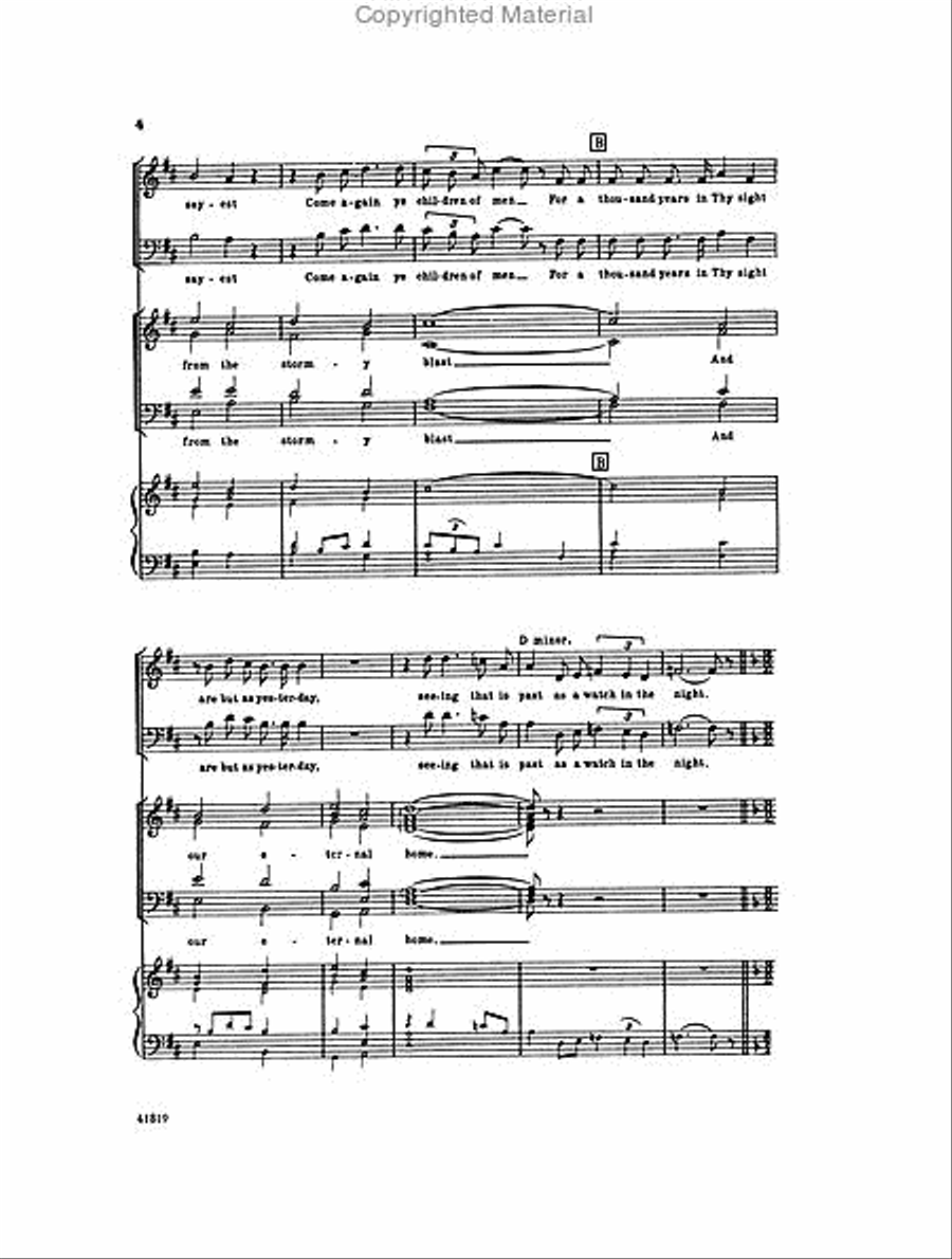 Lord Thou Hast Been Our Refuge Organ Or Orchestra Reduction 4-Part scores gallery preview page 3
