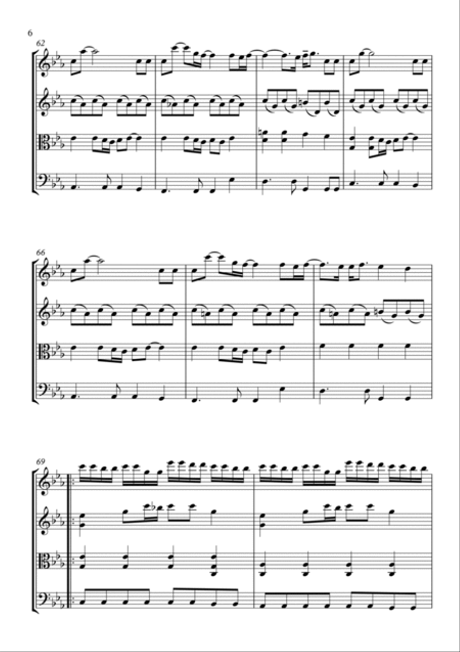 Skyfall Skyfall String Quartet scores gallery preview page 6