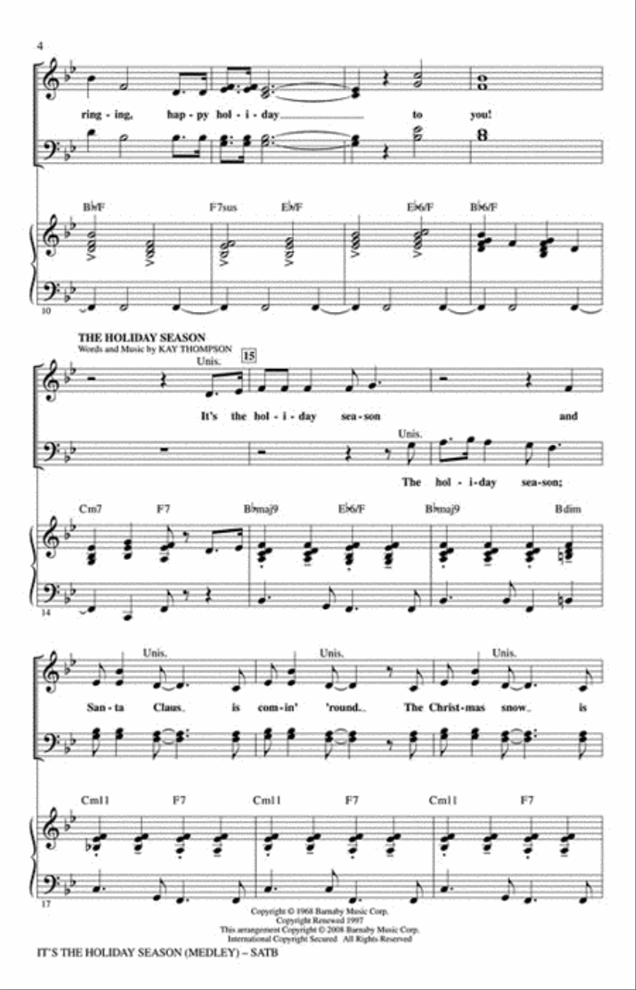 It's the Holiday Season It's the Holiday Season 4-Part scores gallery preview page 3