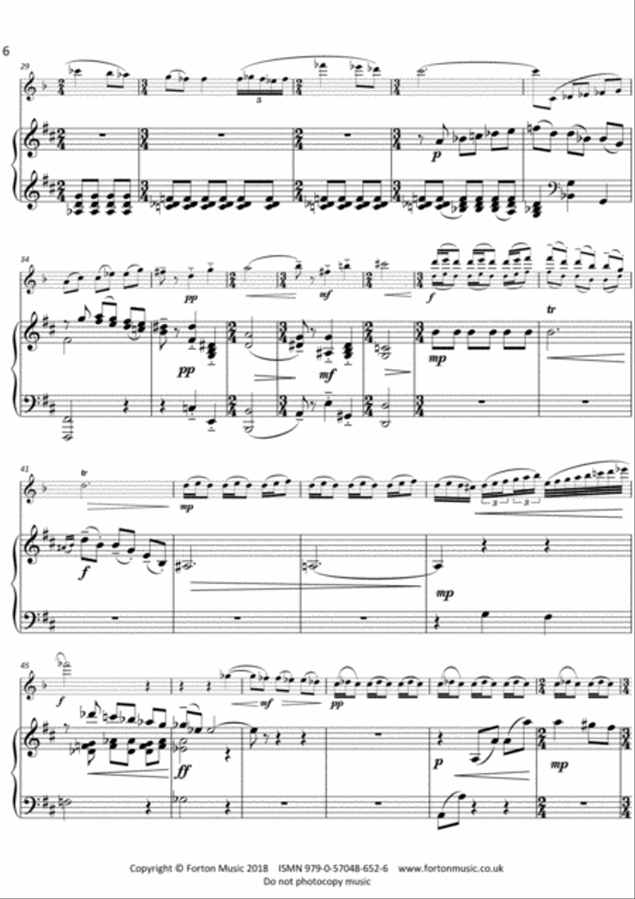 Sonata for Oboe d'Amore and Piano Piano Accompaniment scores gallery preview page 6