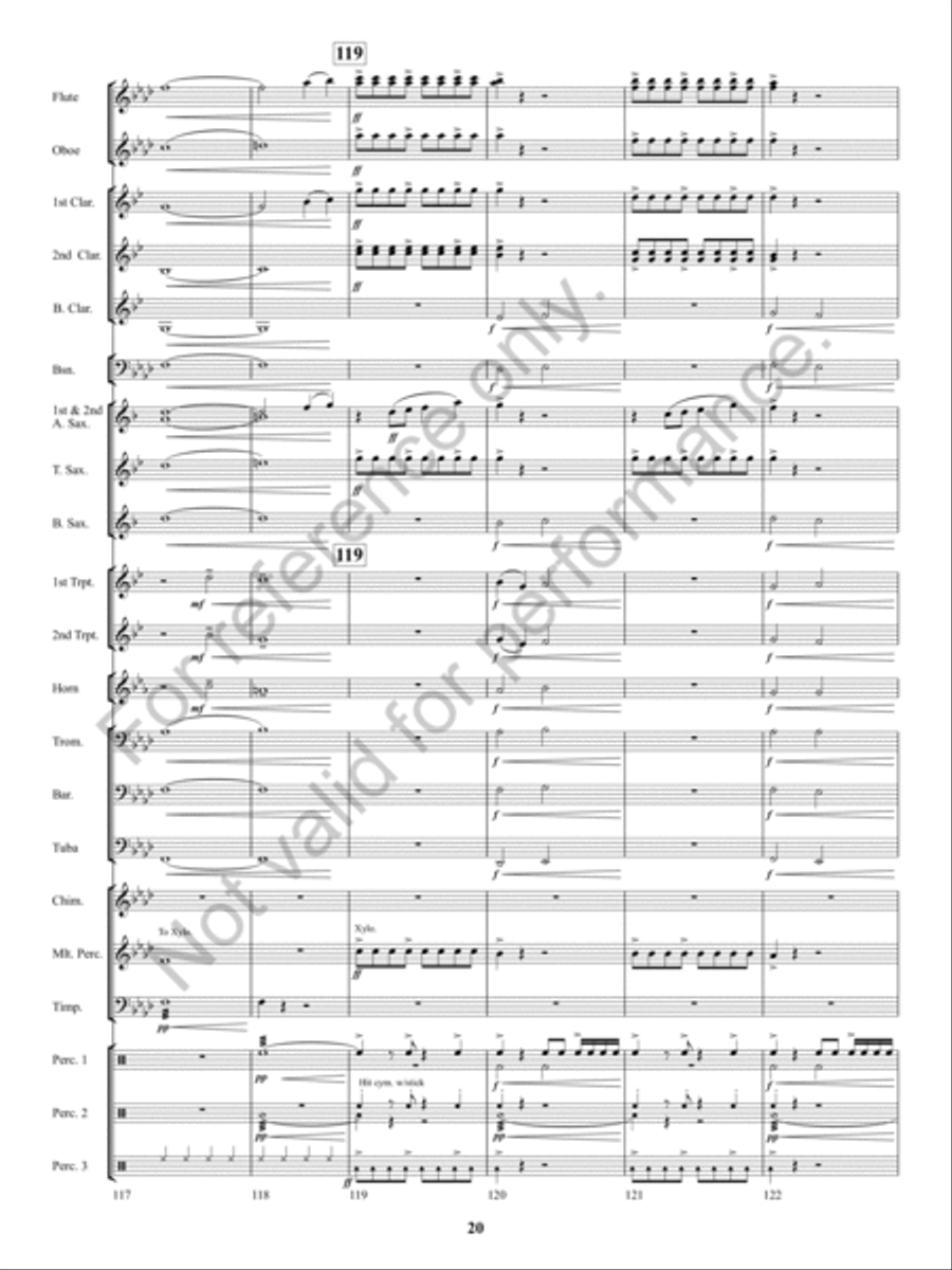 Kennesaw Mountain Celebration Concert Band scores gallery preview page 19