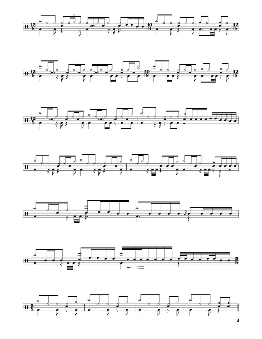 Hell's Kitchen Hell's Kitchen Drum Set scores gallery preview page 3