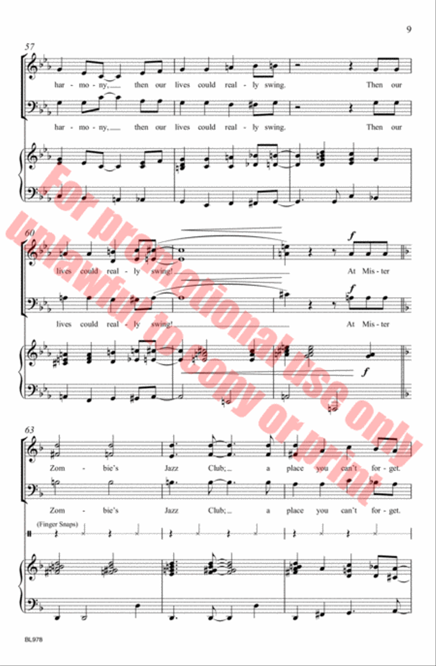 Mister Zombie's Jazz Club Choir scores gallery preview page 12