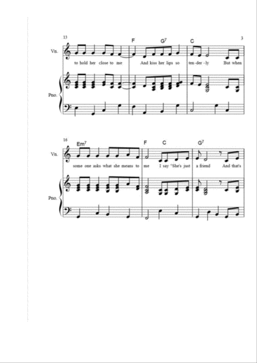 She's Just a Friend Small Ensemble scores gallery preview page 4