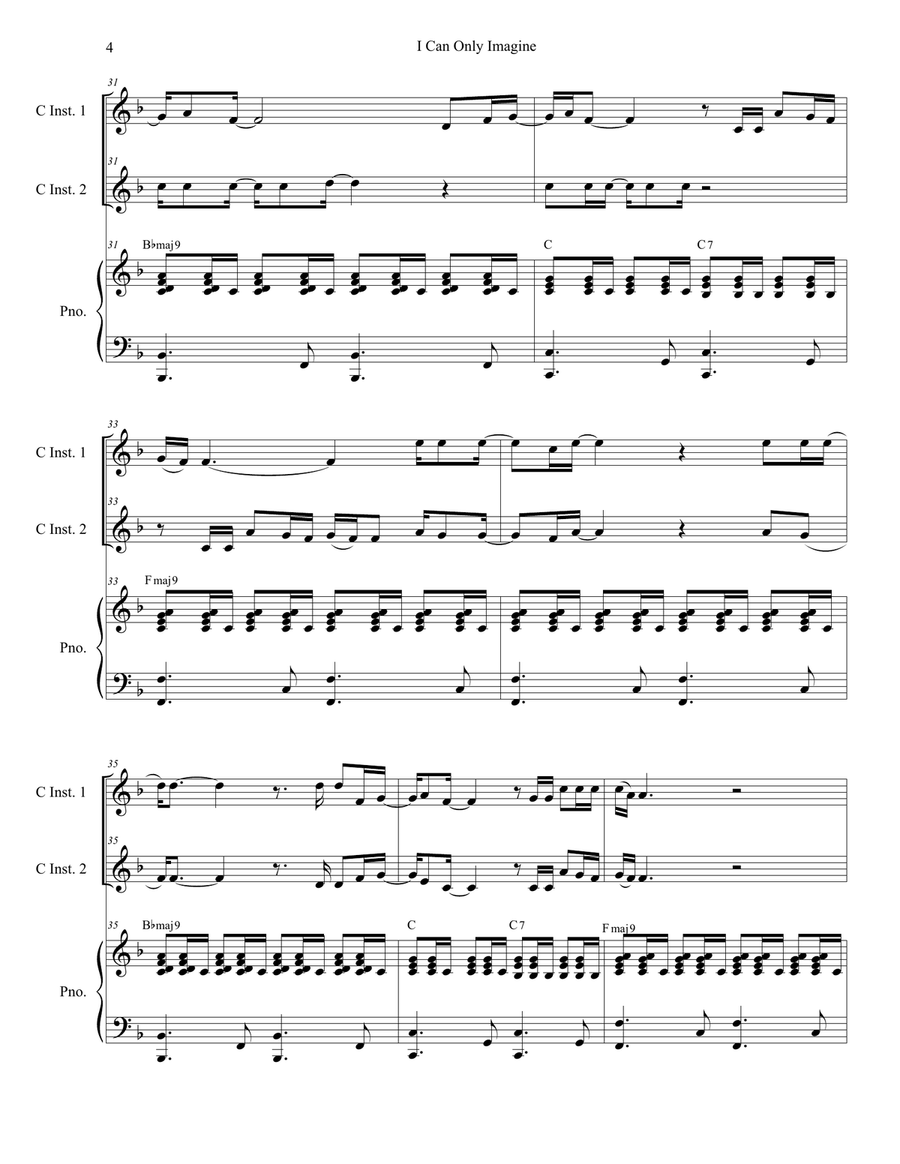 I Can Only Imagine Flute scores gallery preview page 4