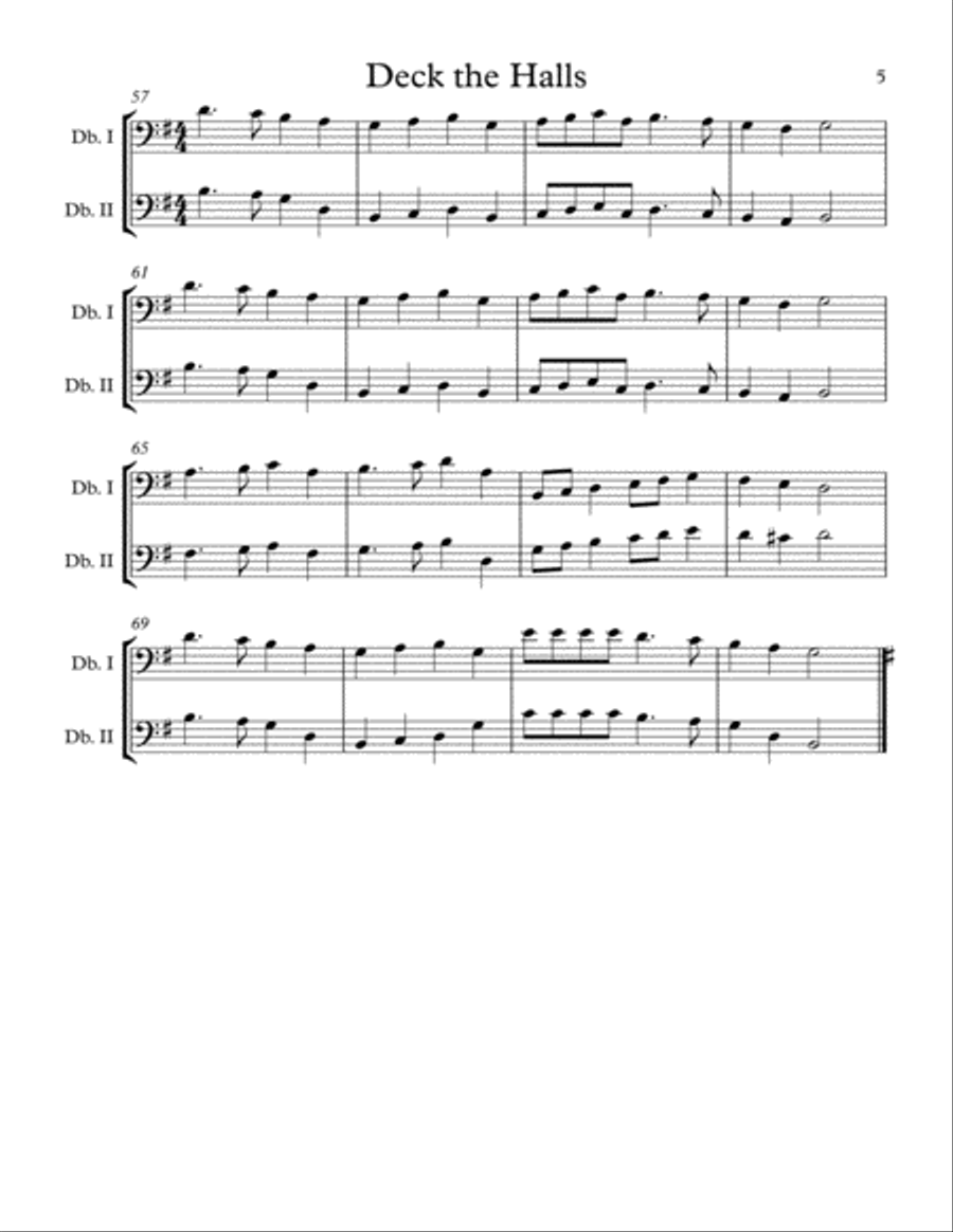 Easy Christmas Duets for Early Intermediate Bass Duet Volume 1 String Duet scores gallery preview page 5