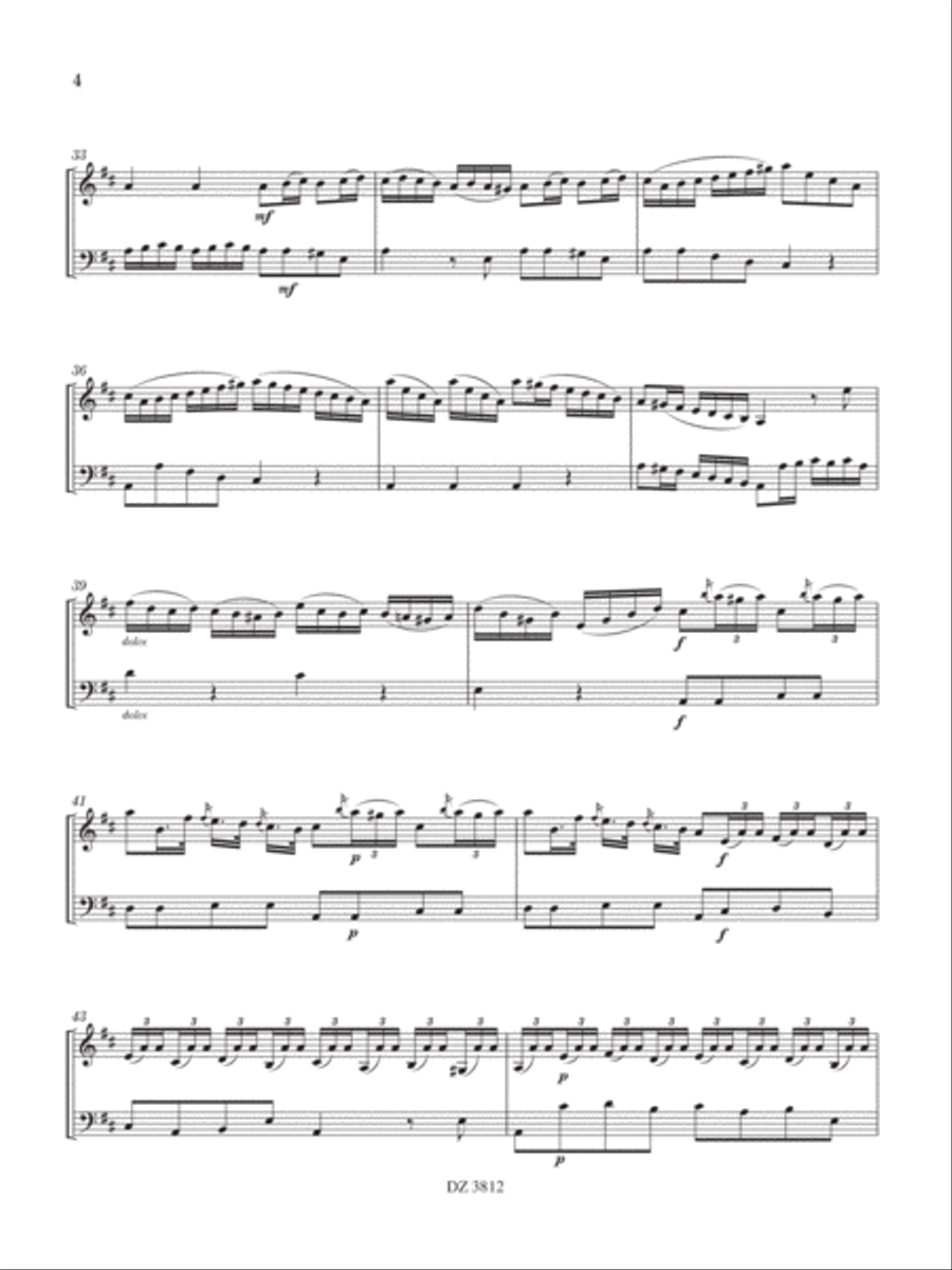 Sonata in Re maggiore Double Bass scores gallery preview page 5