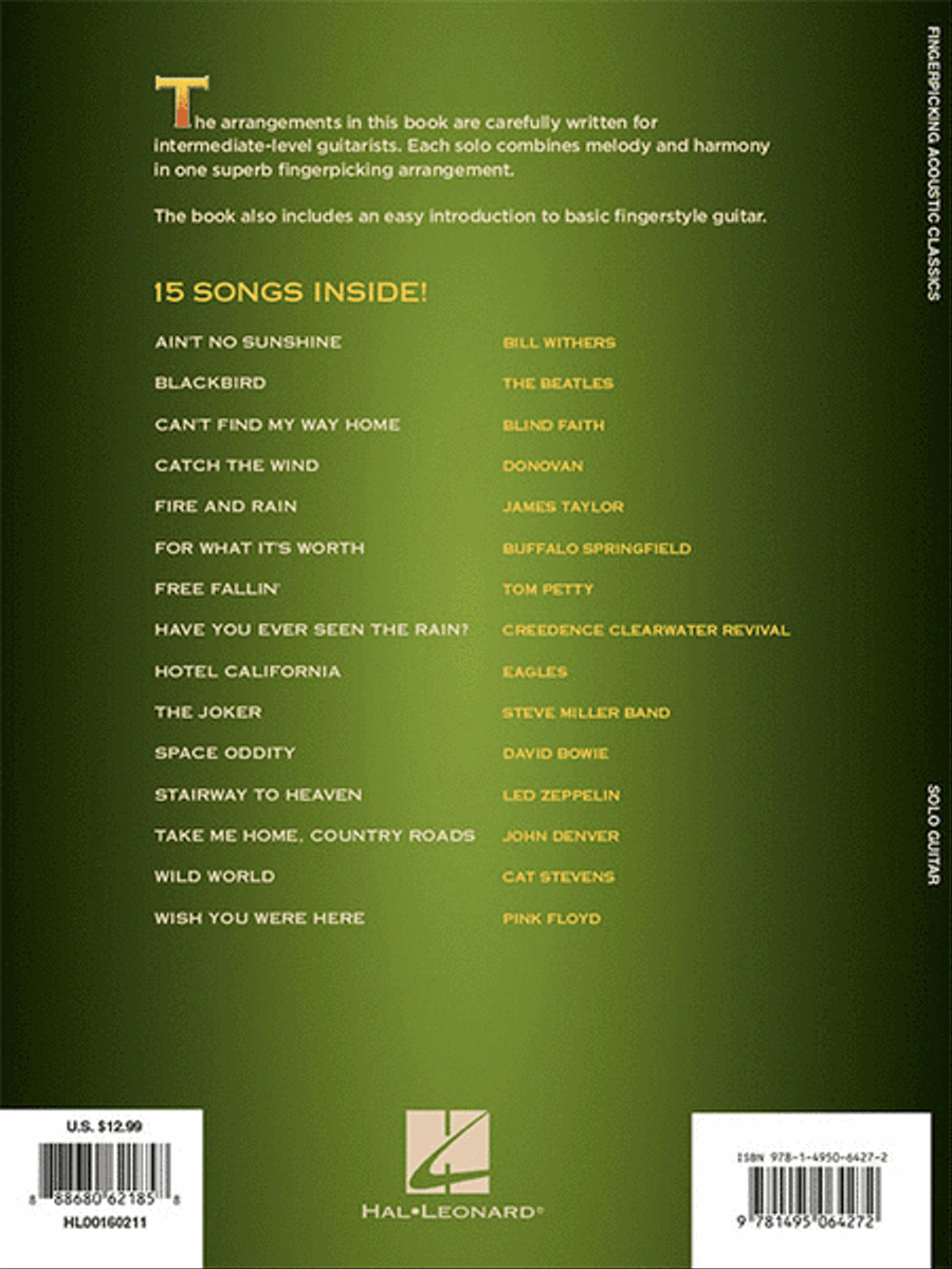 Fingerpicking Acoustic Classics Acoustic Guitar scores gallery preview page 6