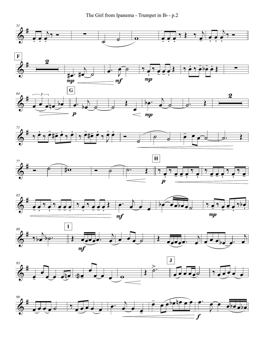 The Girl From Ipanema (Garota De Ipanema) Brass Ensemble scores gallery preview page 5