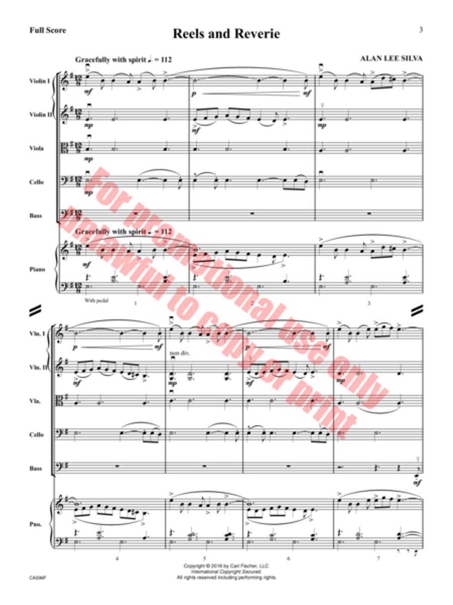Reels and Reverie String Orchestra scores gallery preview page 4
