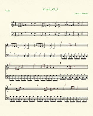 A minor Choral or Pastoral for Piano Solo : NEW music 2 pages