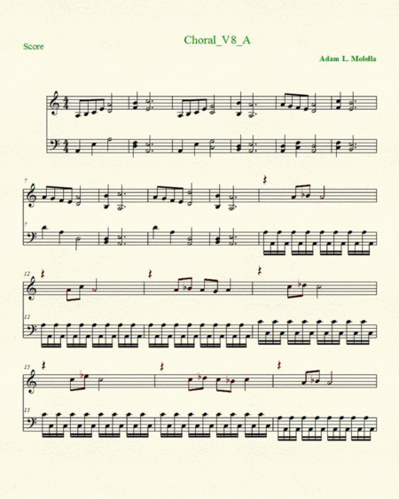 A minor Choral or Pastoral for Piano Solo : NEW music 2 pages image number null