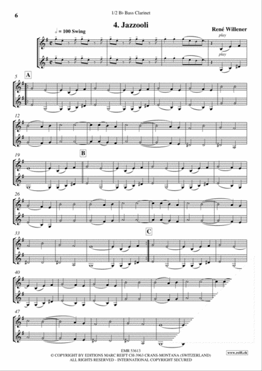 Bella Ciao Bella Ciao Bass Clarinet scores gallery preview page 6