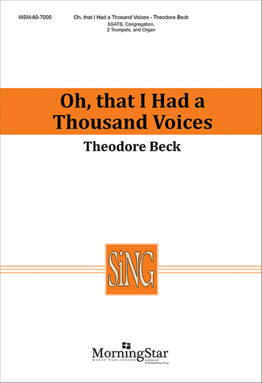 Oh, That I Had a Thousand Voices SSATB scores gallery preview page 1