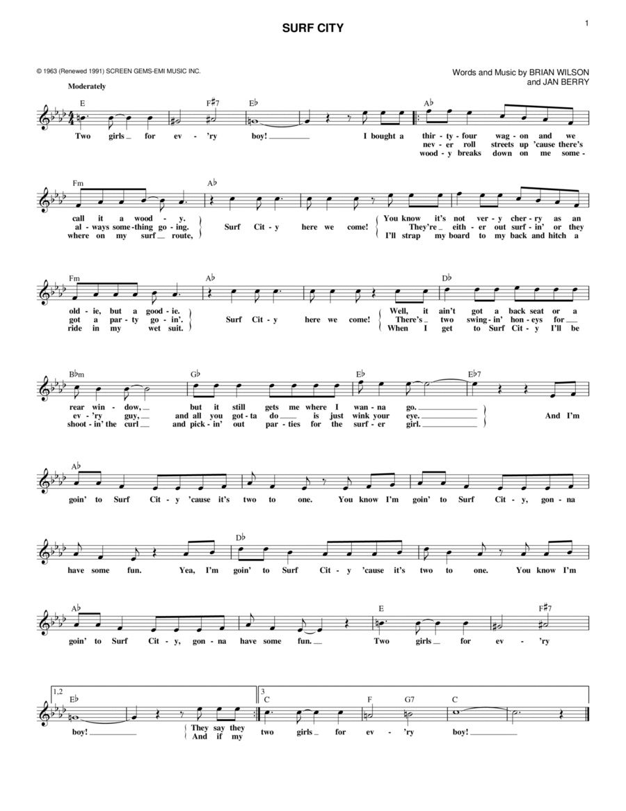 Surf City Guitar scores gallery preview page 1