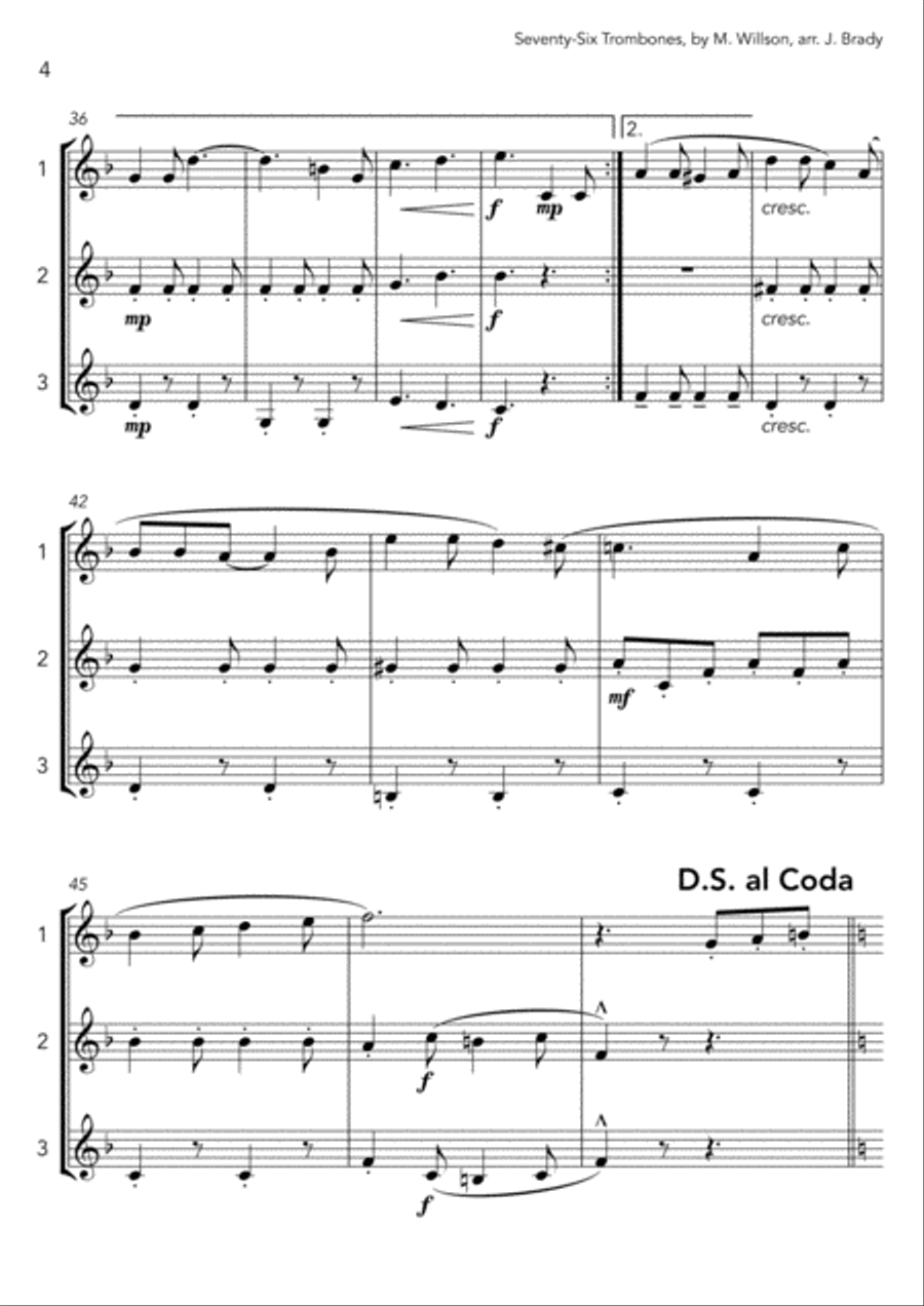 Seventy Six Trombones Brass Ensemble scores gallery preview page 4