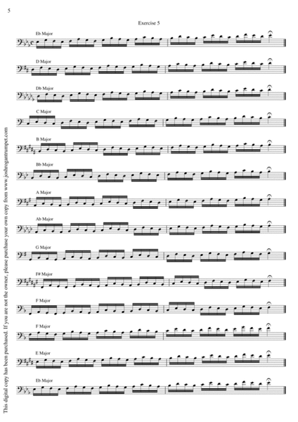 Scales in All Keys- For Trombone (Bass Clef)