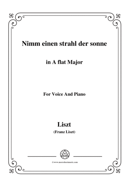 Liszt-Nimm einen strahl der sonne in A flat Major，for voice and piano image number null