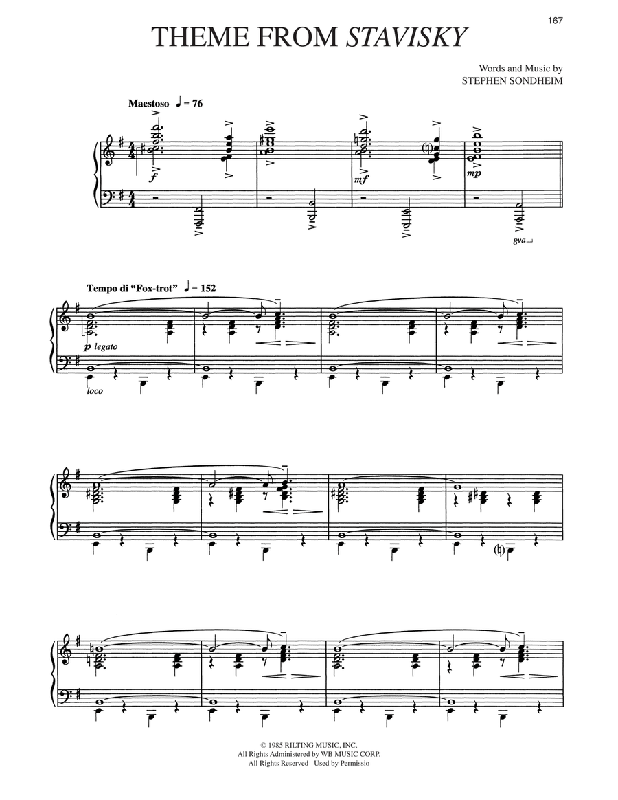 Theme From Stavisky Voice scores gallery preview page 1