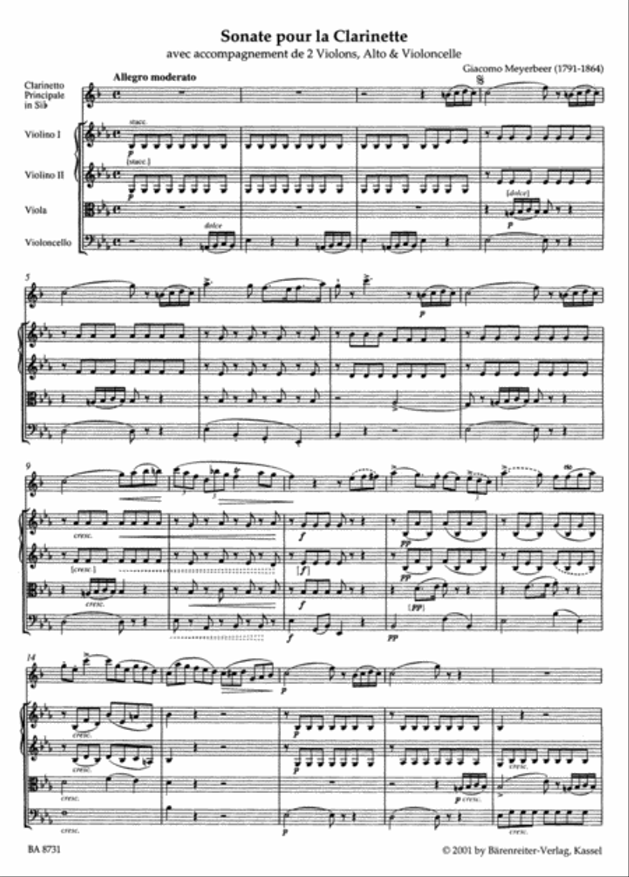 Quintett E flat major Quintett E flat major Clarinet scores gallery preview page 2
