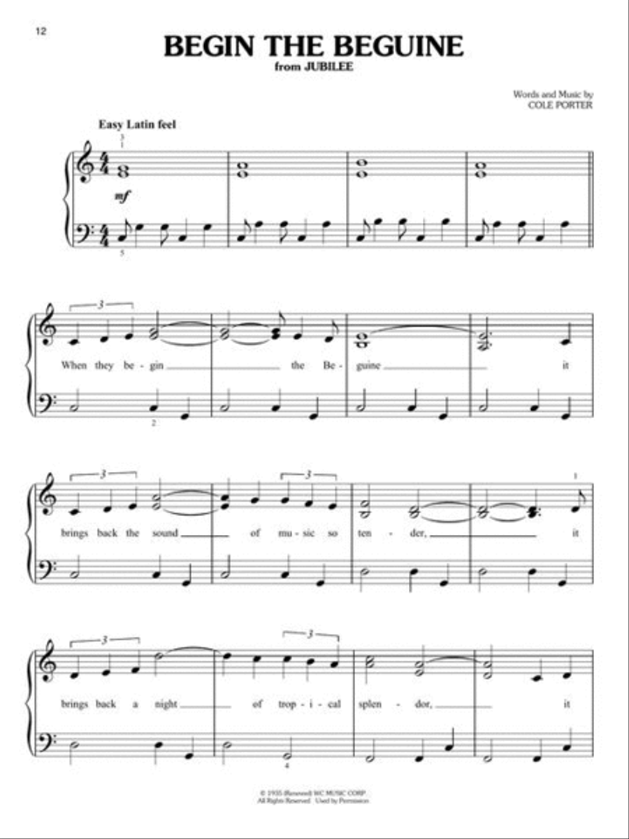 Simple Jazz Songs Easy Piano scores gallery preview page 7
