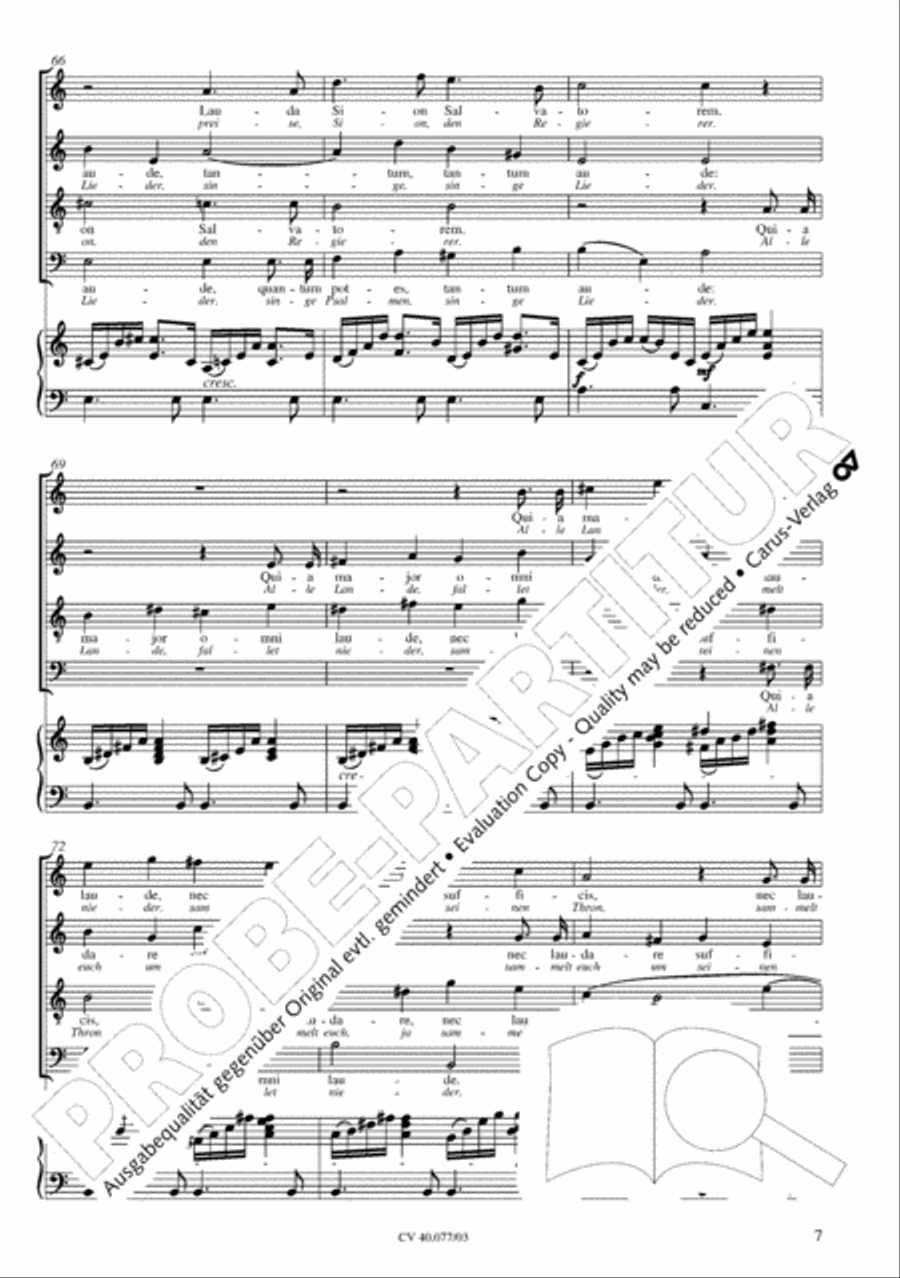 Lauda Sion 4-Part scores gallery preview page 12