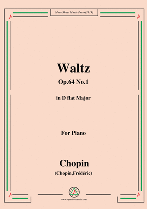 Book cover for Chopin-Waltz Op.64 No.1 in D flat Major,for Piano